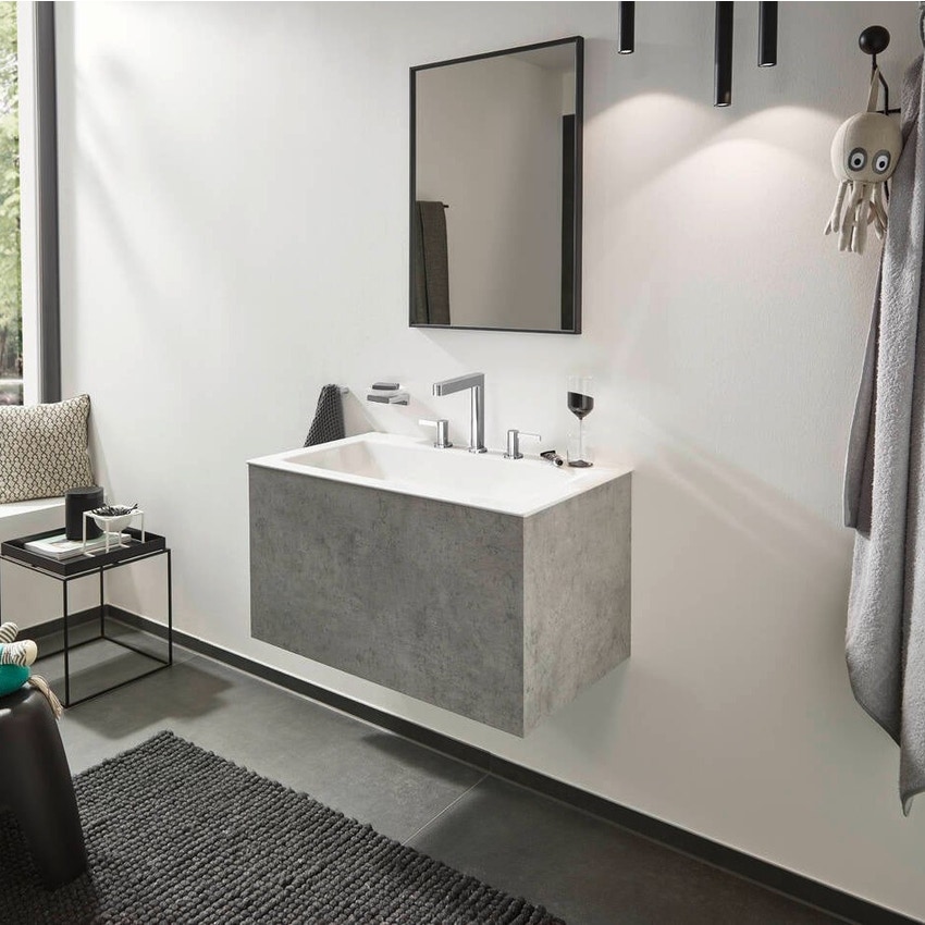 Immagine di Hansgrohe FINORIS rubinetteria 3 fori lavabo 160, con piletta push-open, finitura cromo 76034000