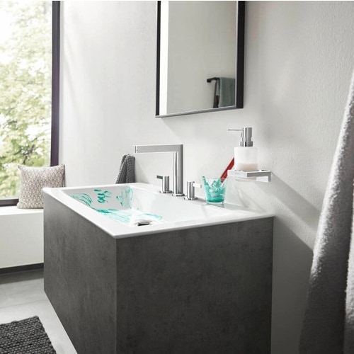 Immagine di Hansgrohe FINORIS rubinetteria 3 fori lavabo 160, con piletta push-open, finitura cromo 76034000