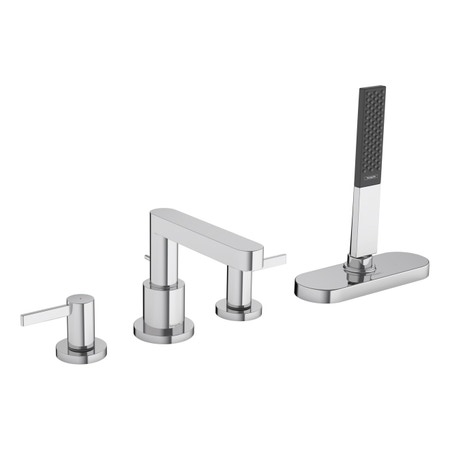 Immagine di Hansgrohe FINORIS rubinetteria 4 fori, bordo vasca, con sBox, finitura cromo 76444000