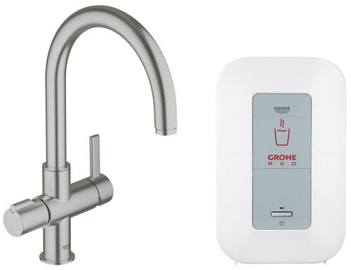 Immagine di Grohe Red Miscelatore Monocomando per Lavello con Sistema di acqua Bollente Istantanea 30083DC0