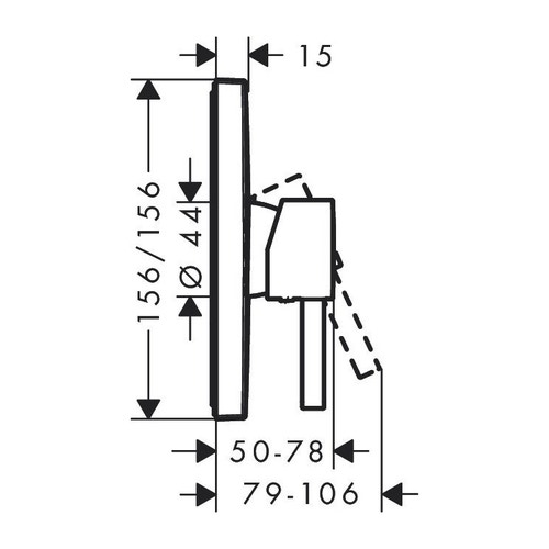 Immagine di Hansgrohe FINORIS miscelatore monocomando doccia, ad incasso, finitura cromo 76615000