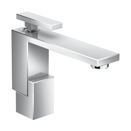 Immagine di Axor EDGE miscelatore monocomando lavabo 130, con set di scarico push-open, finitura cromo 46010000