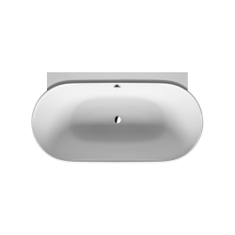 Immagine di Duravit LUV vasca da appoggio a parete, con pannello integrato e telaio, con due schienali inclinati, colore bianco 700433000000000