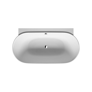 Immagine di Duravit LUV vasca da appoggio a parete, con pannello integrato e telaio, con due schienali inclinati, colore bianco 700433000000000
