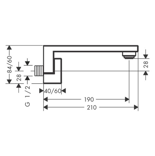 Immagine di Axor EDGE bocca d'erogazione vasca, finitura cromo 46410000