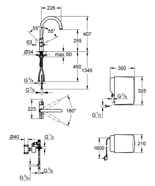 Immagine di Grohe Red Miscelatore Monocomando per Lavello con Sistema di acqua Bollente Istantanea 30083DC0