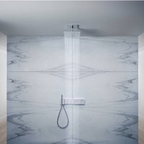 Immagine di Axor EDGE modulo termostatico Select 540/100, ad incasso, 3 utenze, con taglio a diamante, finitura cromo 46711000