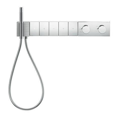 Immagine di Axor EDGE modulo termostatico Select 680/100, ad incasso, per 5 utenze, con taglio a diamante, finitura cromo 46731000