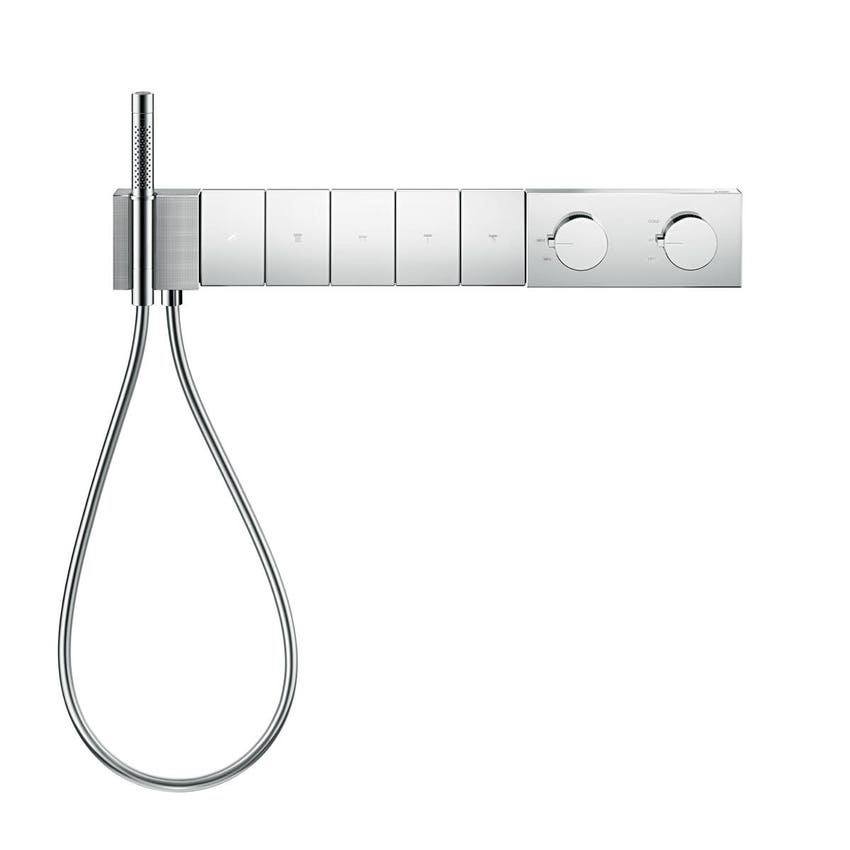 Immagine di Axor EDGE modulo termostatico Select 680/100, ad incasso, per 5 utenze, con taglio a diamante, finitura cromo 46731000