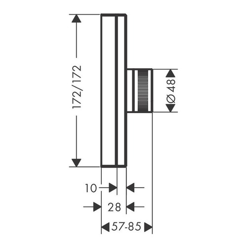 Immagine di Axor EDGE termostato highflow ad incasso, con taglio a diamante, finitura cromo 46741000