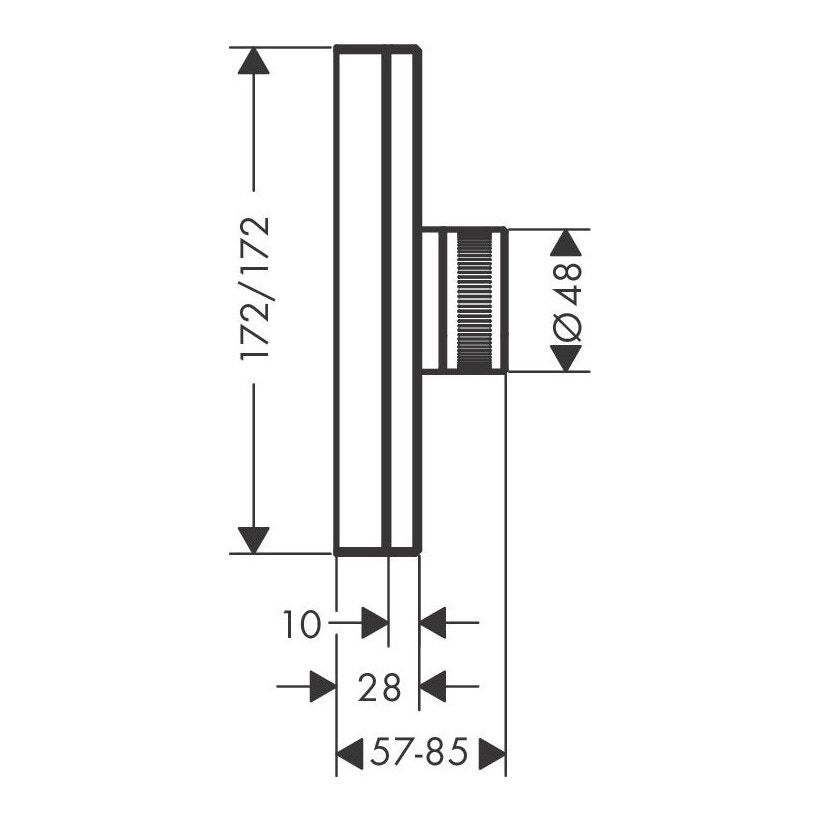 Immagine di Axor EDGE termostato highflow ad incasso, con taglio a diamante, finitura cromo 46741000