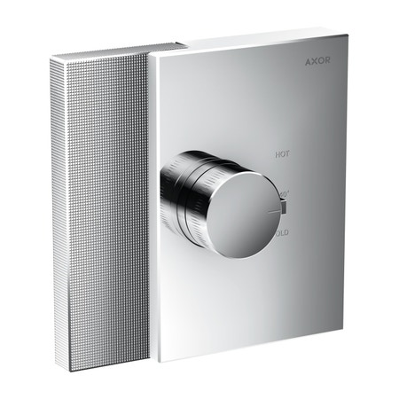 Immagine di Axor EDGE termostato highflow ad incasso, con taglio a diamante, finitura cromo 46741000