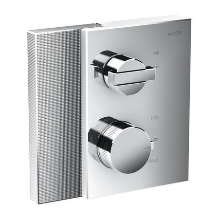 Immagine di Axor EDGE termostatico ad incasso, con valvola d'arresto, con taglio a diamante, finitura cromo 46751000