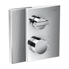 Immagine di Axor EDGE termostatico ad incasso, con valvola d'arresto e deviatore, con taglio a diamante, finitura cromo 46761000