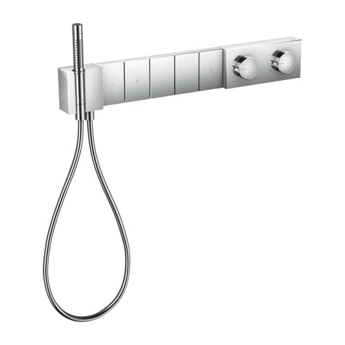 Immagine di Axor EDGE modulo termostatico Select 680/100, ad incasso, per 5 utenze, con taglio a diamante, finitura cromo 46731000