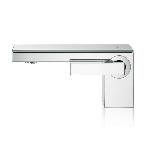 Immagine di Axor MYEDITION miscelatore monocomando lavabo 70, con set scarico push-open, finitura cromo e vetro a specchio 47010000