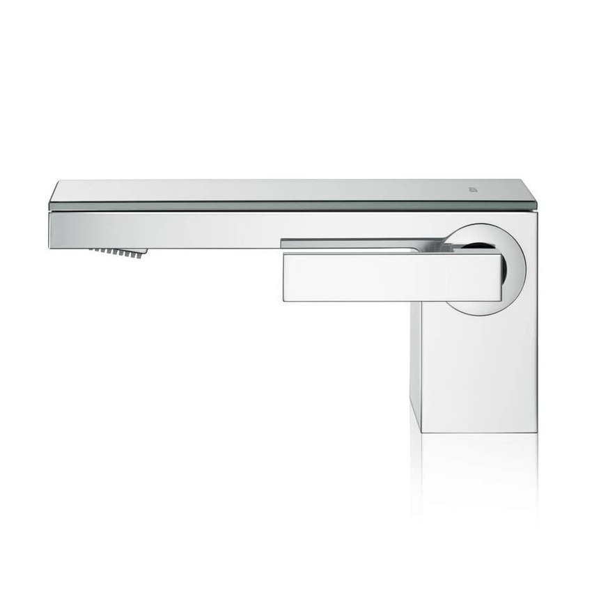 Immagine di Axor MYEDITION miscelatore monocomando lavabo 70, con set scarico push-open, finitura cromo e vetro a specchio 47010000
