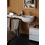 Immagine di Pozzi Ginori 500 composizione lavabo asimmetrico 90 sinistro; barra portasciugamani in ottone cromato. 4107000
