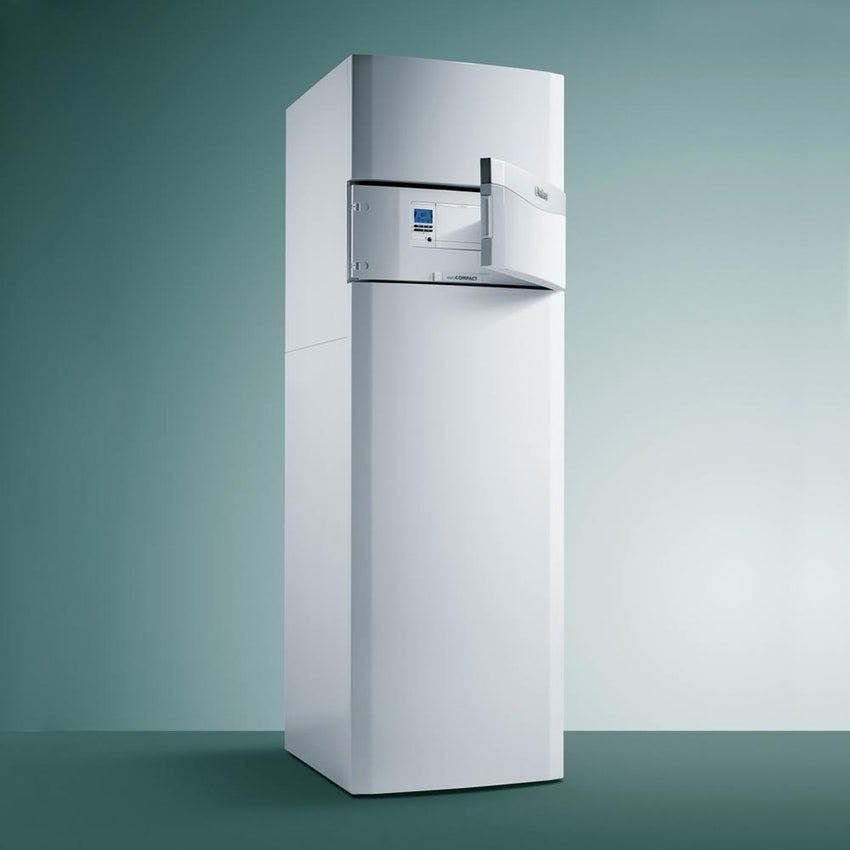 Immagine di Vaillant auroCOMPACT VSC S 256/4-5 200 Caldaia basamento a condensazione combinata da interno, PRESSURIZZATA con bollitore solare 185 litri per riscaldamento e acqua calda sanitaria 0010014674