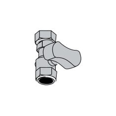 Immagine di Vaillant Rubinetto diritto per allacciamento gas (raccordi 3/4") 009298