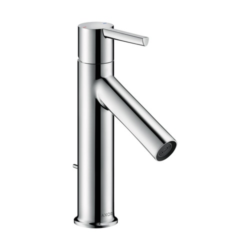 Immagine di Axor STARCK set rubinetteria con miscelatore lavabo H.21 cm con scarico e miscelatore bidet con scarico, finitura cromo SETSTA001