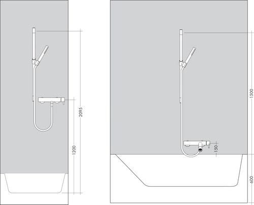 Immagine di Axor STARCK asta murale 0,90 m, finitura cromo 27830000