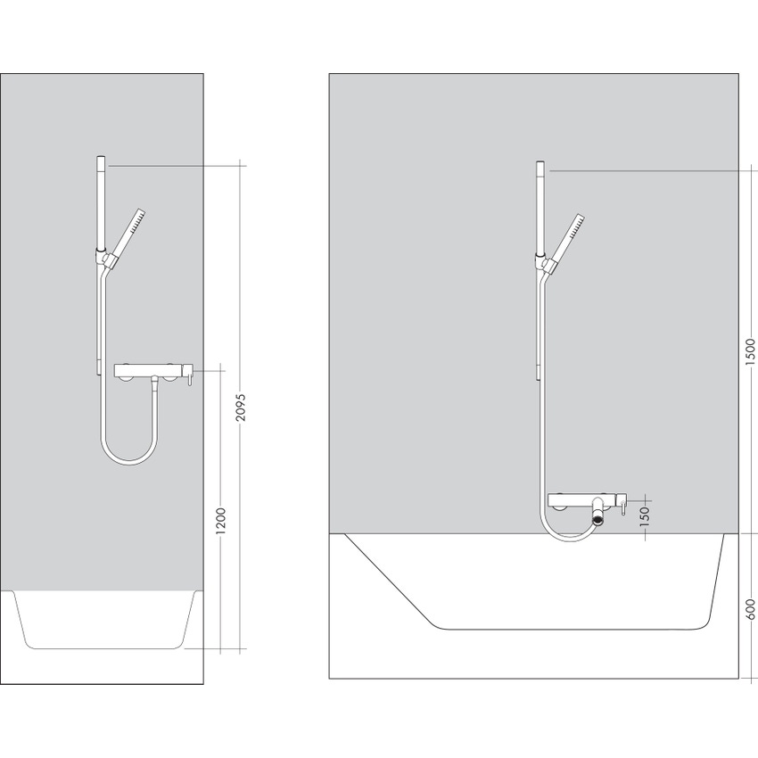 Immagine di Axor STARCK set doccia 0,90 m con doccetta da 1 getto, finitura cromo 27983000