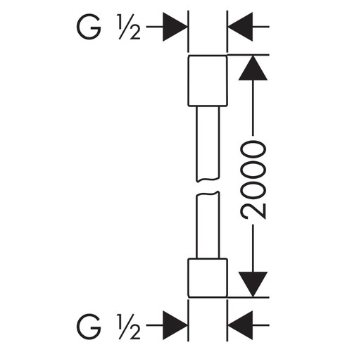 Immagine di Axor STARCK flessibile doccia 2 m, finitura cromo 28284000