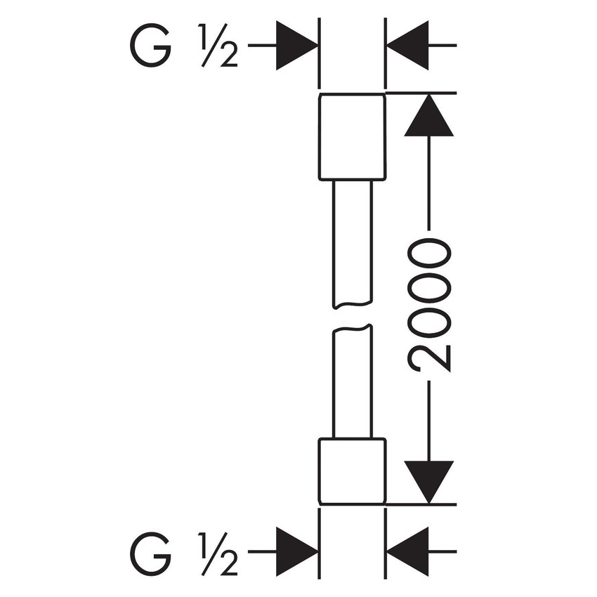Immagine di Axor STARCK flessibile doccia 2 m, finitura cromo 28284000