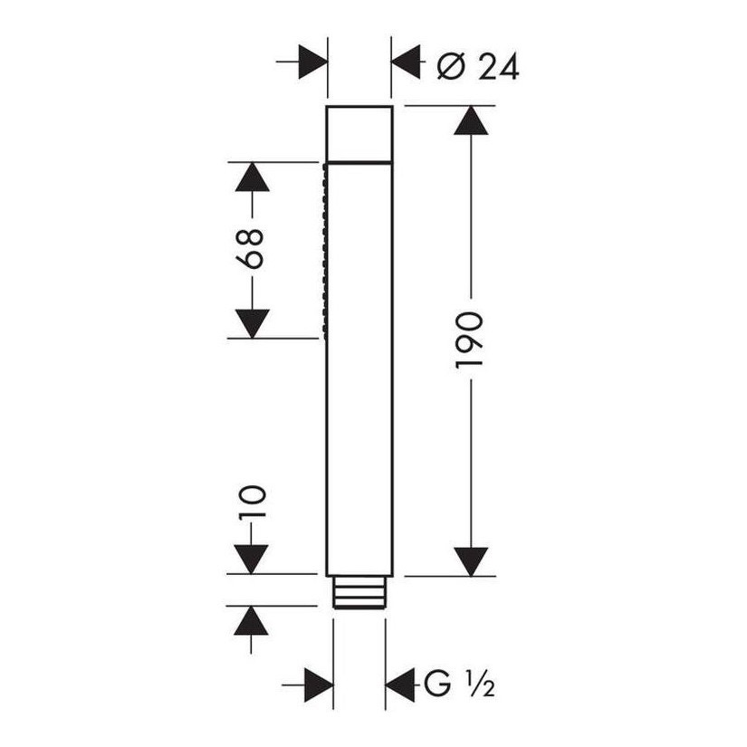 Immagine di Axor STARCK doccetta cilindrica Baton 2 jet, finitura cromo 28532000