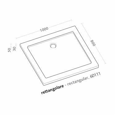 Immagine di Pozzi Ginori Ground piatto doccia rettangolare 100x80, bianco 60111000