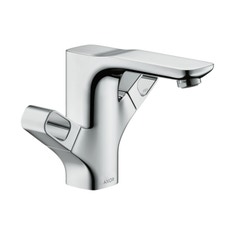 Immagine di Axor URQUIOLA miscelatore lavabo 2 maniglie 120, con set di scarico pop-up, finitura cromo 11024000