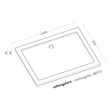 Immagine di Pozzi Ginori Ground piatto doccia rettangolare 140x90, bianco 60113000