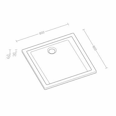 Immagine di Pozzi Ginori Bianco piatto doccia quadrato 80x80, bianco 60082000