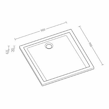 Immagine di Pozzi Ginori Bianco piatto doccia quadrato 90x90, bianco 60083000