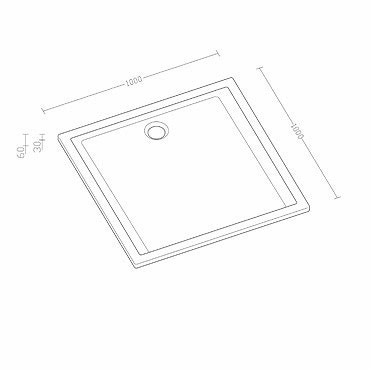 Immagine di Pozzi Ginori Bianco piatto doccia quadrato 100x100, bianco 60084000