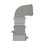 Immagine di Ariston Kit scarico fumi Ø60 con partenza verticale, completo di curva Ø60 a 87° e doppia valvola clapet 3319445