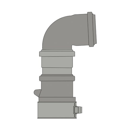 Immagine di Ariston Kit scarico fumi Ø60 con partenza verticale, completo di curva Ø60 a 87° e doppia valvola clapet 3319445