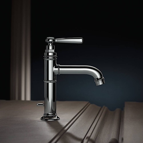 Immagine di Axor MONTREUX miscelatore monocomando lavabo 100, con maniglia a leva e set di scarico, finitura cromo 16515000