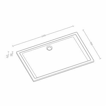 Immagine di Pozzi Ginori Bianco piatto doccia rettangolare 140x90, bianco 60088000