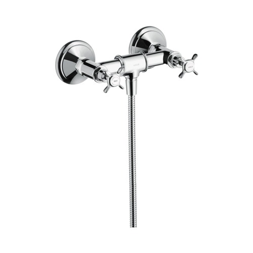 Immagine di Axor MONTREUX miscelatore vasca a 2 maniglie, esterno, con maniglie a croce, finitura cromo 16560000