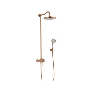 Immagine di Axor MONTREUX showerpipe con miscelatore termostatico e soffione doccia 1 jet, finitura cromo 16570140