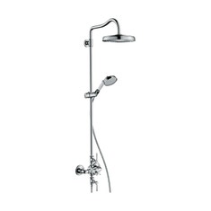 Immagine di Axor MONTREUX showerpipe con miscelatore termostatico e soffione doccia 240, 1 jet, finitura cromo 16572000