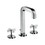 Immagine di Axor CITTERIO rubinetteria 3 fori lavabo 170, con bocca d'erogazione 14 cm, maniglie a croce, set di scarico pop-up e piastrine, finitura cromo 39133000