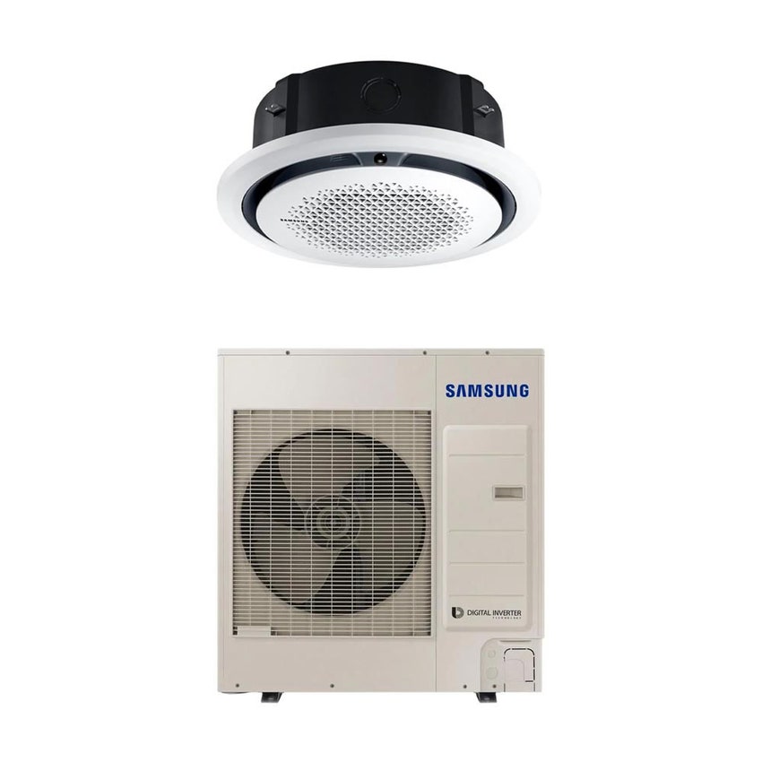 Immagine di Samsung CASSETTA 360° R32 Climatizzatore a cassetta monosplit inverter | unità esterna 10 kW trifase unità interna 35000 BTU AC100RXADNG/EU+AC100RN4PKG/EU