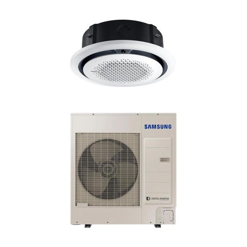 Immagine di Samsung CASSETTA 360° Climatizzatore a cassetta monosplit inverter | unità esterna 12 kW trifase unità interna 40000 BTU AC120RXADNG/EU+AC120RN4PKG/EU