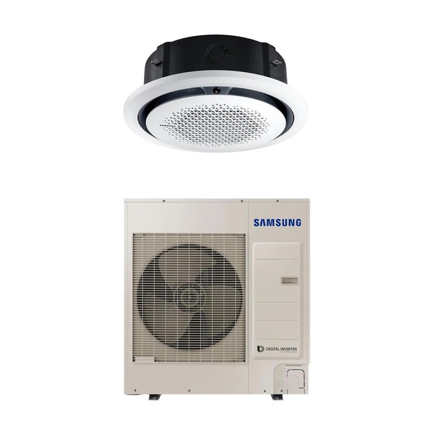 Immagine di Samsung CASSETTA 360° R32 Climatizzatore a cassetta monosplit inverter | unità esterna 12 kW trifase unità interna 40000 BTU AC120RXADNG/EU+AC120RN4PKG/EU