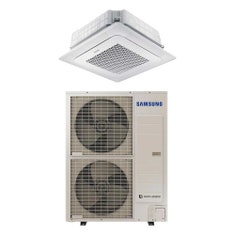 Immagine di Samsung CASSETTA 4 VIE WINDFREE ALTA EFFICIENZA Climatizzatore a cassetta monosplit inverter | unità esterna 13.4 kW trifase unità interna 48000 BTU AC140BN4PKG/EU+AC140BXAPNG/EU