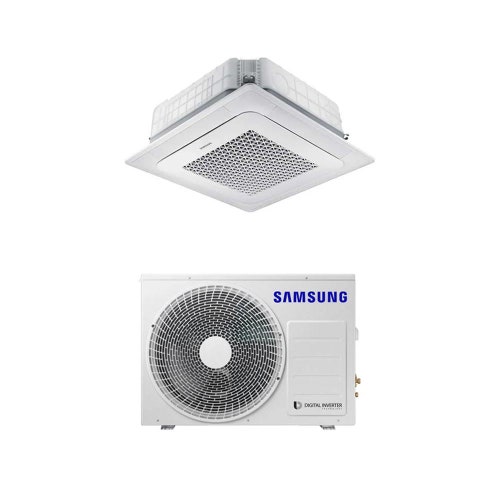 Immagine di Samsung CASSETTA 4 VIE MINI WINDFREE Climatizzatore a cassetta monosplit inverter | unità esterna 5 kW unità interna 18000 BTU AC052RXADKG/EU+AC052RNNDKG/EU