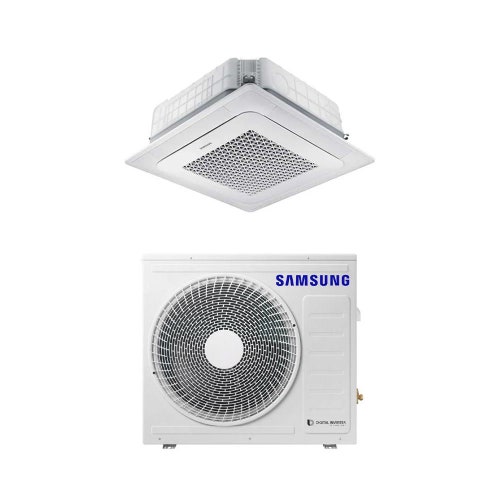 Immagine di Samsung CASSETTA 4 VIE MINI WINDFREE Climatizzatore a cassetta monosplit inverter | unità esterna 6.8 kW unità interna 24000 BTU AC071RXADKG/EU+AC071RNNDKG/EU